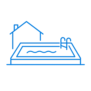 Icono de piscinas privadas residenciales con instalación de liner renolit  senapool madrid | liner piscina | instalación certificada renolit  senapool | liner piscina madrid
